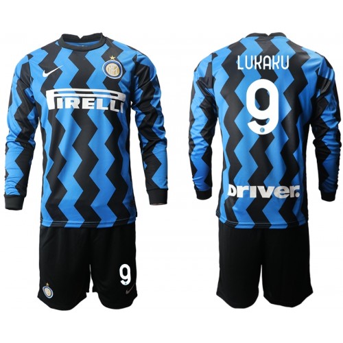 Inter Milan Dres Romelu Lukaku 9 Dječji Domaći 2020/21 Dugim Rukavima Inter Milan Dres Romelu Lukaku 9 Dječji Domaći 2020/21 Dugim Rukavima